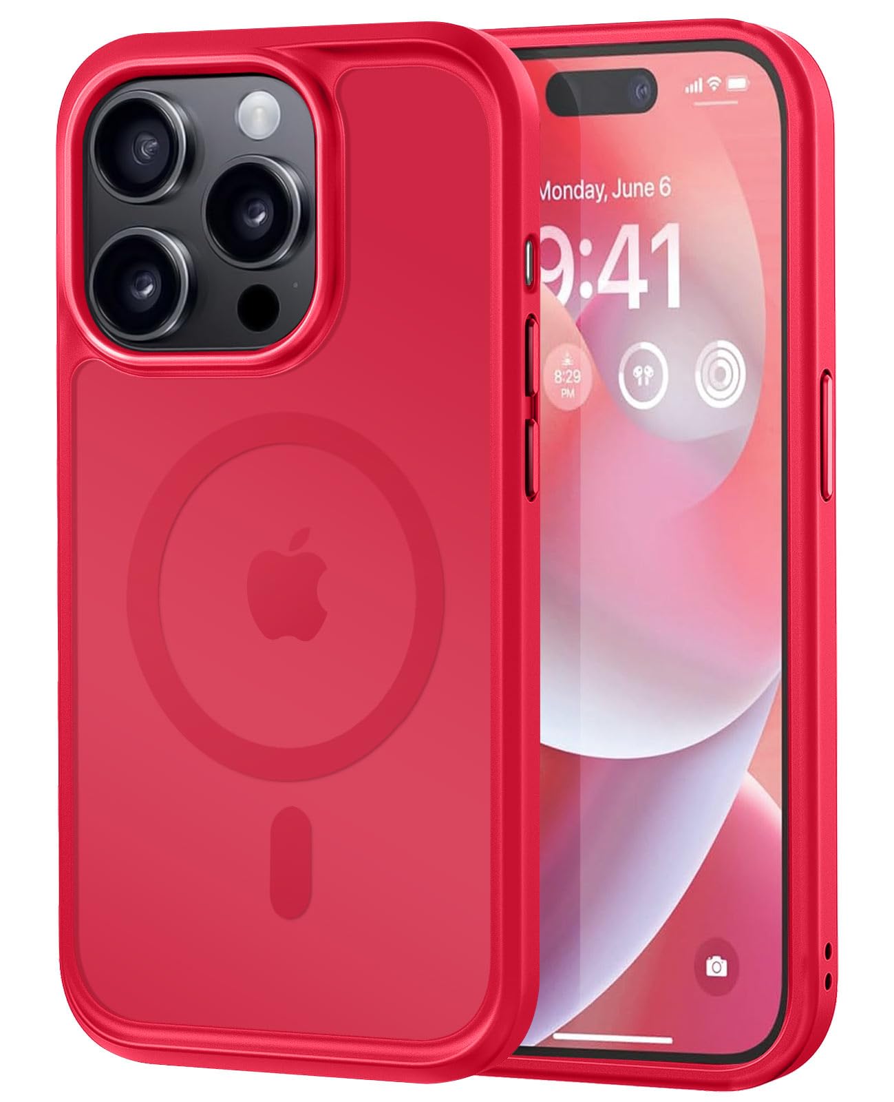 MOCCA Magnetic Shockproof for iPhone 14 Pro Case,Red