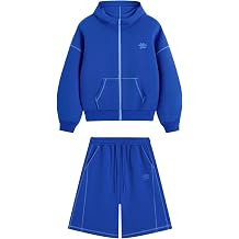 Aelfric Eden Cloud Boxy Sweat Set 2 Piece Outfits Sweatsuit Shorts Sets 2026 Zipper Hoodie Oversized Lounge Matching Set
