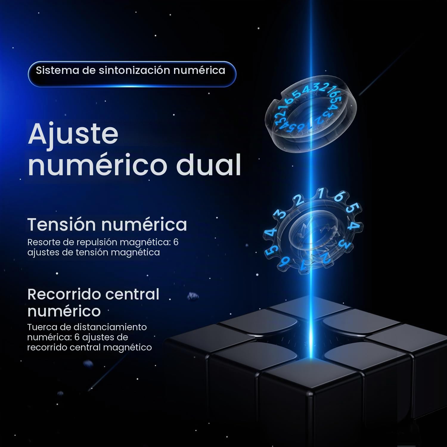 GAN 14 Maglev Frost, Cubo Magnético Ajustable Speed Cube 3x3 - Stickerless Elasticidad Ajustable Imanes Cubo Mágico Juguete Rompecabezas (2023 Flagship)
