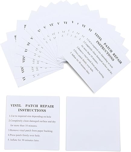 Paquete de 20 parches de reparación de colchón de aire de PVC, parches de piscina de alta calidad para piscinas sobre el suelo, piscina, colchón de