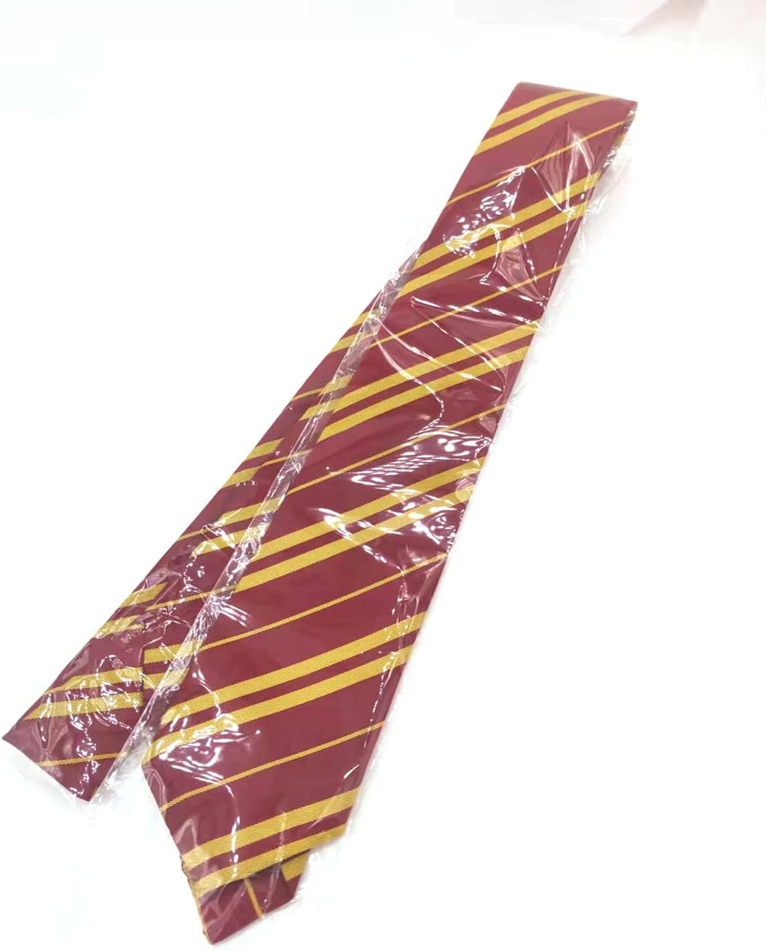 Retro Round Wizard Glasses and Striped Tie，Fun Halloween Costume - Men's Red Tie and Black Round Glasses - Image 4