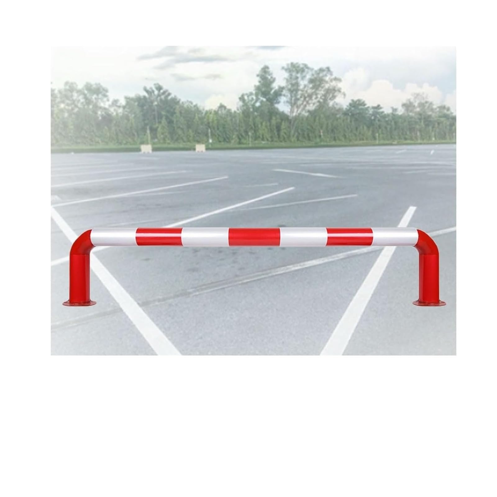 CWCQGH U Shape Security Bollards Driveway Parking Space Blocker, Car Isolation Posts For Garage (150x30cm)