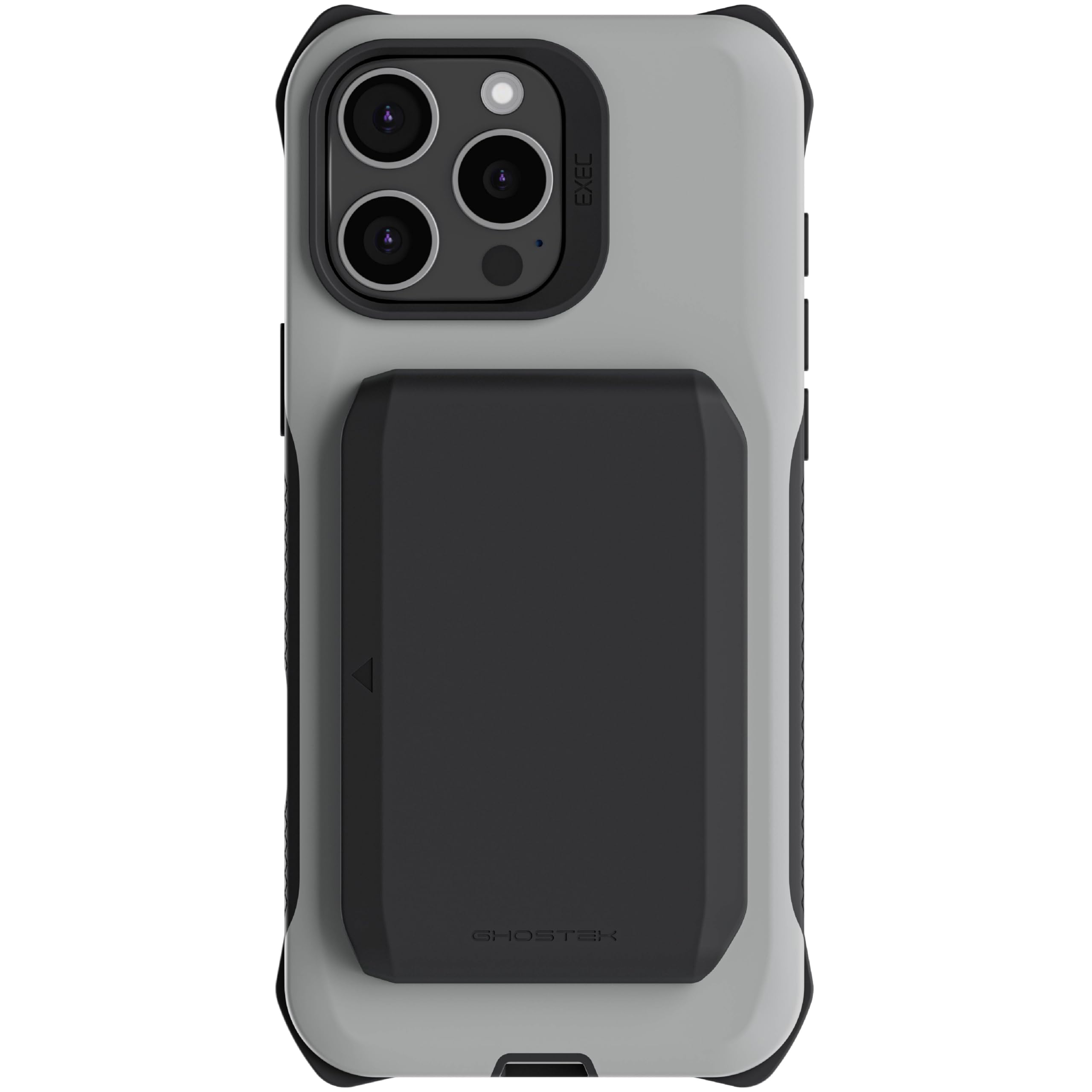 Photo 1 of Ghostek Exec iPhone 16 Pro Max Wallet Case, Compatible with MagSafe Accessories, Detachable Magnetic Credit Card Holder, Kickstand (6.9 Inch, Gray)