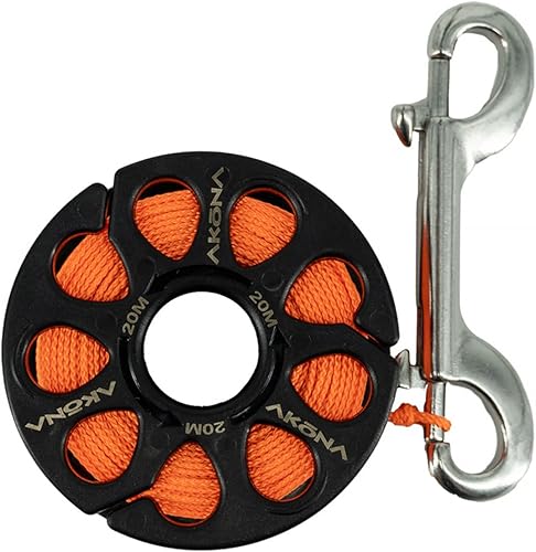 Miniatura 5 de Akona Boya de marcador de superficie con carrete. SMB naranja de alta visibilidad con línea de 65.6 ft (65 pies)