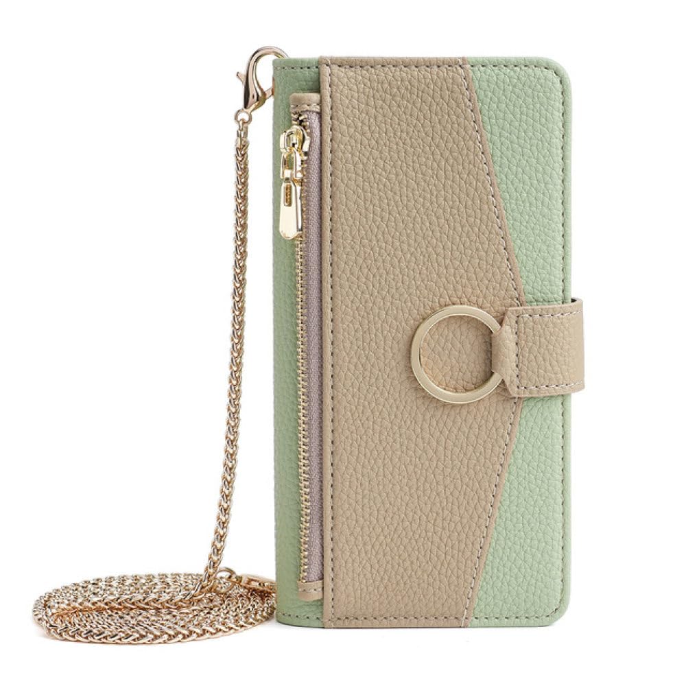 Funda para teléfono con Cadena de Moda con Retazos Multicolores para Samsung A71 A71 A70 A80-90 S23 S22 S22 S21 S20 S10 S8 Plus Ultra Cover, Verde, para Samsung S20