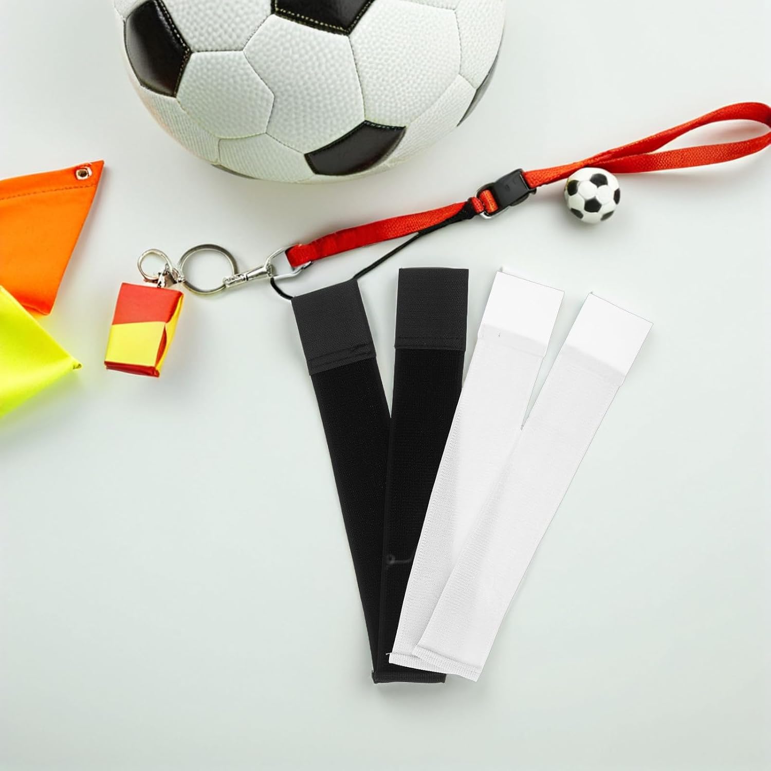 2 Pairs Youth Soccer Shin Guard Straps Adjustable Secure Fit | Webbing Strap Construction, Moisturewicking and Abrasion Resistant Design, for Football Match and Training
