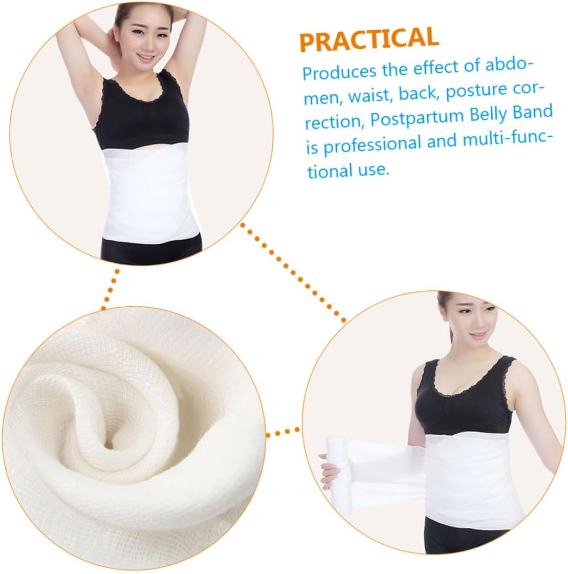 2rolls Pregnancy Support Belt Postpartum Waist Trainer Belly Bands for Women Breathable Abdominal Binder