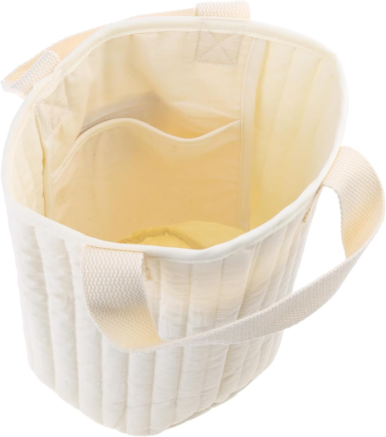 Bear Storage Bucket Beige Cotton Storage Basket Diaper Bag Large Capacity Cotton Storage Bin for Home Nursery Room, As the Picture Shows