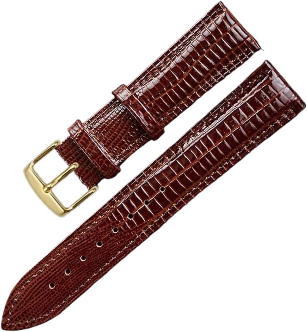 XILILHC Fashion Lizard Texture Leather Watchband Pin Buckle Watch Strap For Women And Man 12mm 14mm 16mm 18mm 20mm 22mm 24mm