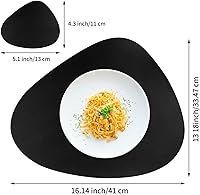 Vista 52 de Faux Leather Placemats and Coasters Set of 2, Round Leather for Dinner Table Mats Heat Resistant Non-Slip Washable Insulation Coffee Mats Kitchen