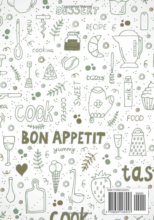 RECIPES COOKBOOK: My Favorite Recipes | Blank recipes books to Write In | 7 x 10 In | Collect the Recipes You Love in Your Own Custom Cookbook with ... Style With Dotted Diamond Background) image 2