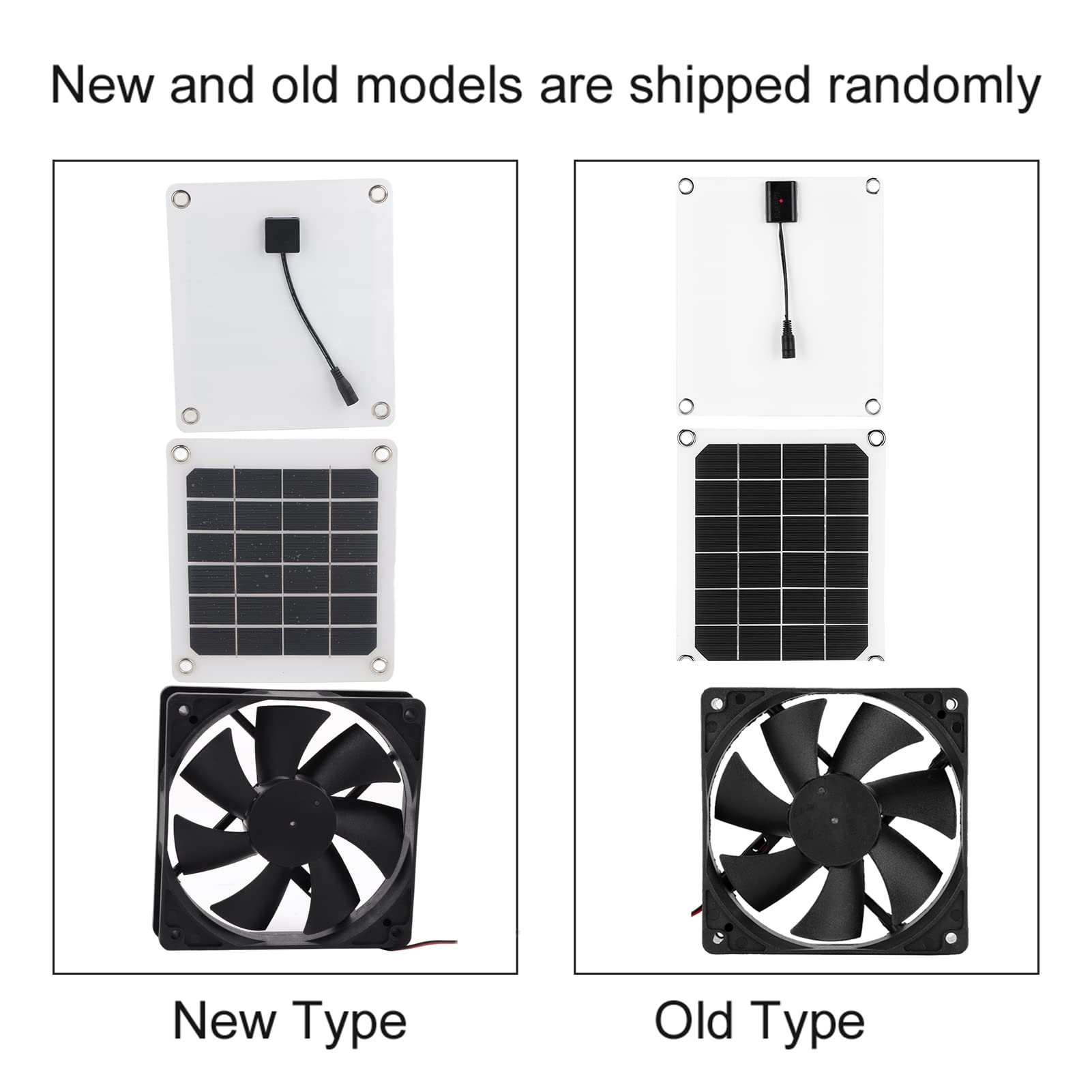 Ventilador de 120mm, Ventilador de Escape, Ventilador de Escape con Energía Solar, 6V 10W, Mini Ventilador de Energía de Panel Solar, Para el ático del Hogar, Invernadero, Casa de Pollo