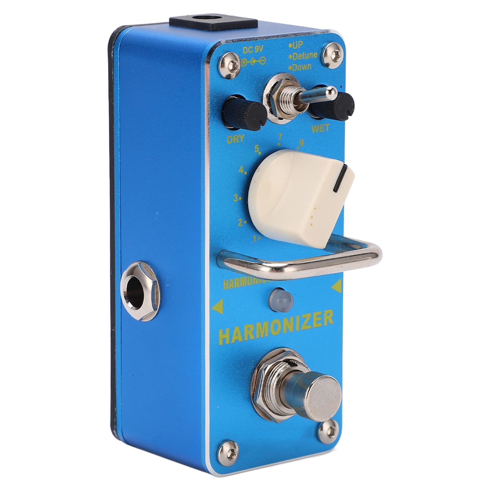 Sxhlseller Pedale Effetto Pitch Shifter Metal Blue con 3 modalità True Bypass per gli Amanti del Pedale Effetto Chitarra Metal Blue