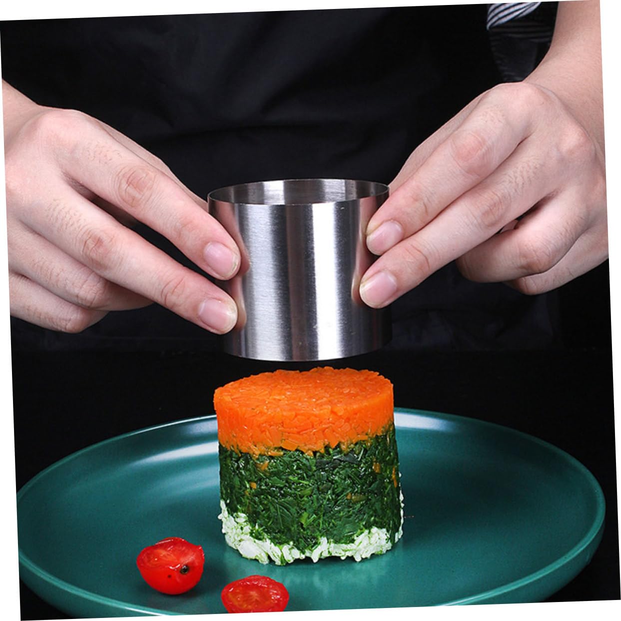 Generic Onigiri Molds Stainless Round Rice Molds Tiramisu Mold Easy DIY Sushi Maker Rice Ball Tool