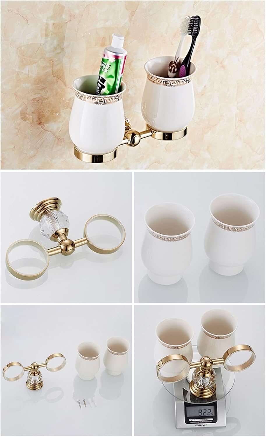 Sturdy Bathroom Towel Shelf Robe Hook Soap Basket - Waterproof Rustproof Wall Storage Rack(Double Tumble Holder)