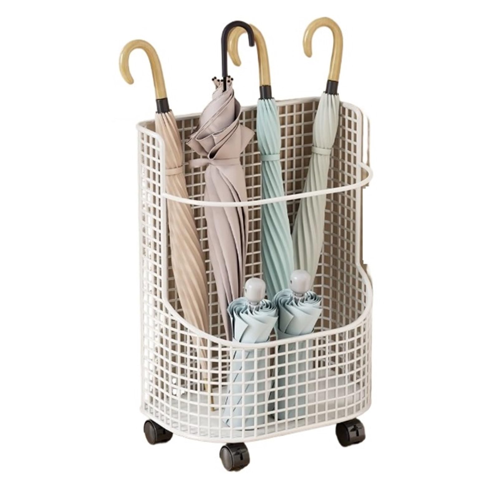 XUJUAN-0227 Umbrella Holder The Open-mesh Umbrella Stand Easily Accommodates Both Long-handled And Folding Umbrellas(White)