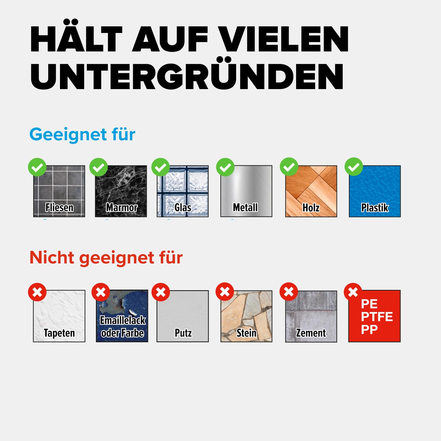 tesa Lavaa Duschkorb M, schwarz matt - Duschablage zur Wandmontage ohne Bohren, inkl Powerstrips Waterproof Strips XL - 260 mm x 130 mm x 110 mm