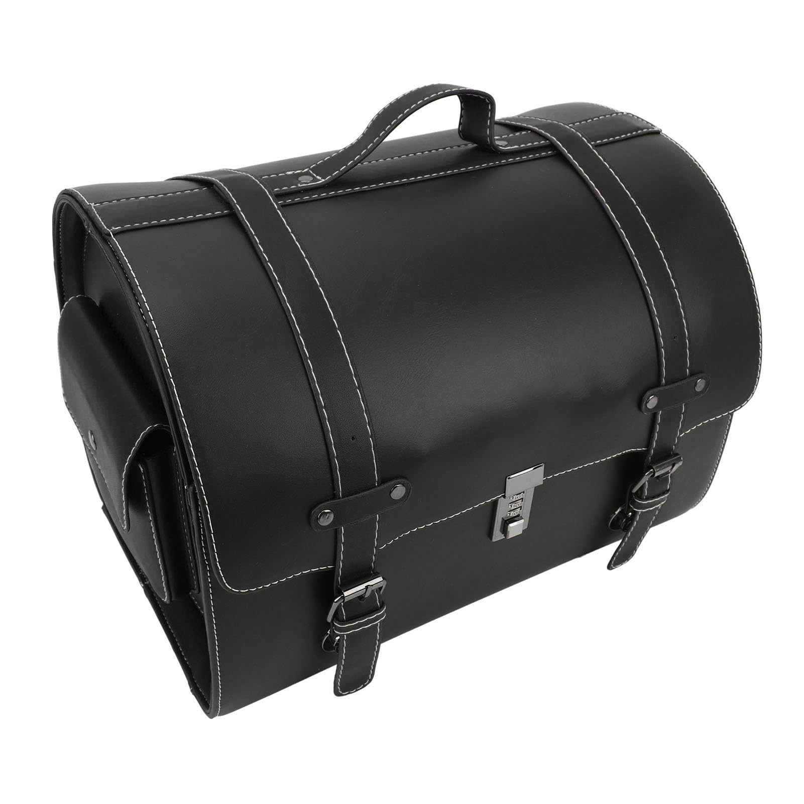 Tbest Heckbeutel Wasserfest 29,5 L Heck -Trunk -Gepäck mit Kombinationschloss für Scooter -Elektrofahrzeuge, Stilvolles Design (BLACK)