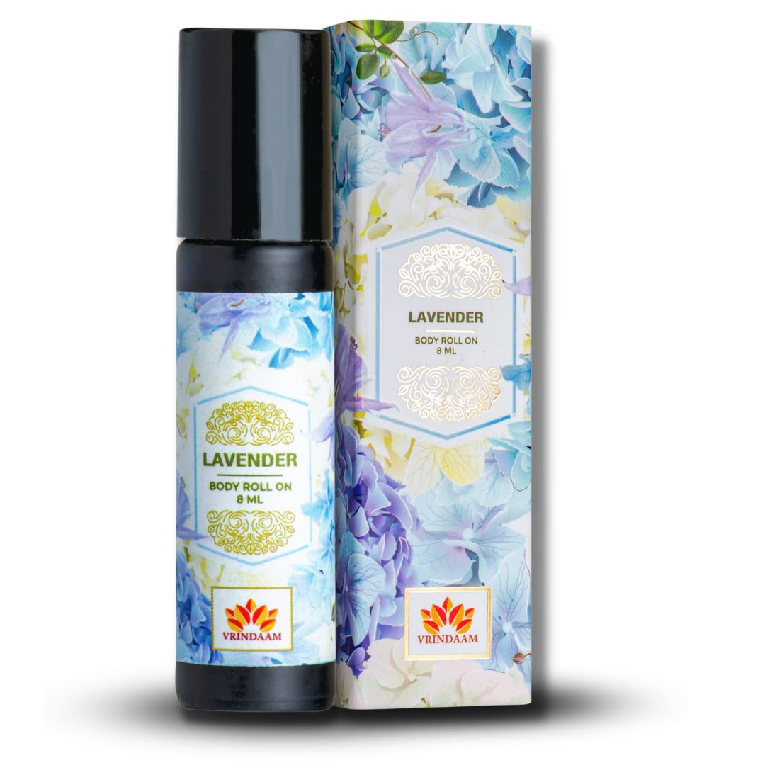VRINDAAM Lavender Oil Premium Ayurvedic Body Roll On with Lingering Scent for Daily Use Best