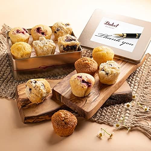 Miniatura 21 de Dulcet Gift Baskets Surtido de muffins antiguos de Navidad y Navidad con sabores deliciosos: arándano, arándano, maíz y nuez de plátano, gran regalo