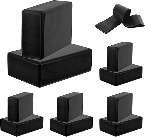 Miniatura 7 de PATIKIL Bloques de yoga y bandas de resistencia, paquete de 10 bloques de yoga de espuma EVA de alta densidad a granel de 9 x 6 x 3 pulgadas, Azul
