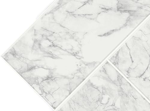 Miniatura 5 de WallPops! Protector contra salpicaduras enrollado de mármol Mila gris