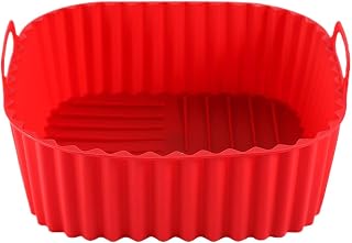 Silicone Basket for Air Fryer - Square Baking Pan, Heat Resistant Liner, Non-Stick Pan, Reusable Oven Mat | Protective Cooking Accessories for Pizza and Grilling