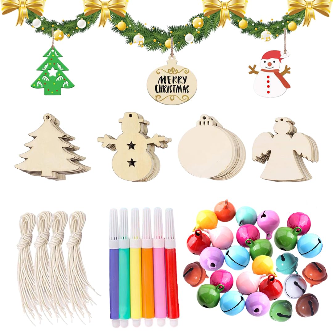 DELAIHUIL Adornos áRbol Navidad Madera,Adornos Colgantes De Navidad De Madera,Adornos NavideñOs De Madera Con Copos,DecoracióN Arbol De Navidad Madera,Adornos Colgantes Para áRbol De Navidad