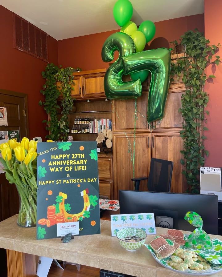 Image of Dark Green Number 7 Balloon 40 Inch, 7th Birthday Party Decorations, Giant 7 Foil Balloon for Party Supplies