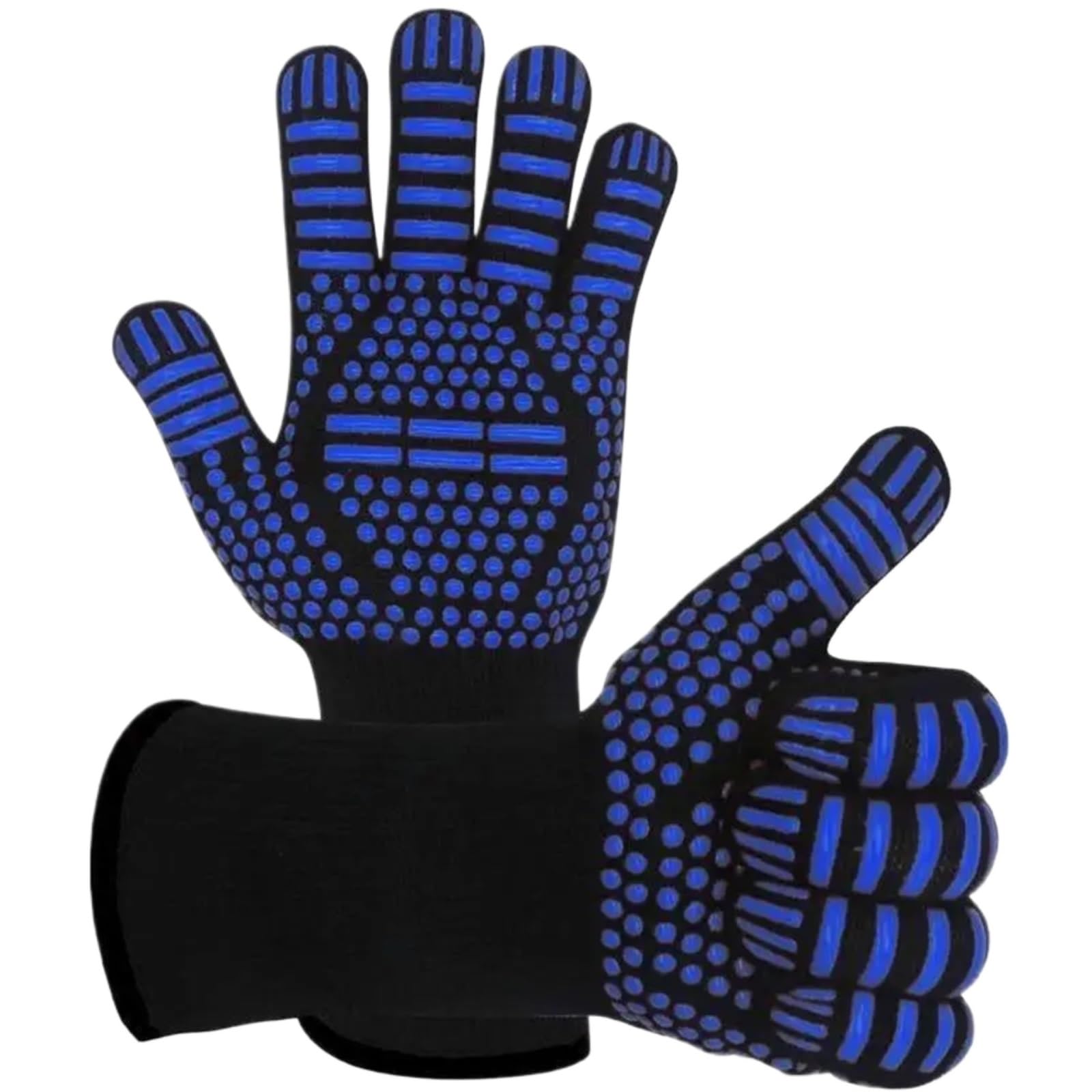 1 Paire de Gants BBQ ignifuges résistants à la Chaleur, Four en Silicone antidérapants, Cuisine, Cuisson au Barbecue pour Barbecue(Blue)