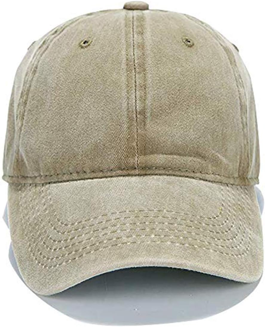 Aedvoouer Men Women Baseball Cap Vintage Washed Distressed Hats Twill Plain Adjustable Dad-Hat - Image 2