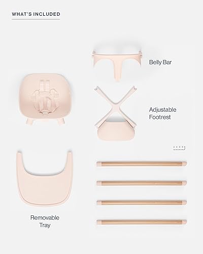 Miniatura 6 de Lalo The Chair - Silla alta convertible 3 en 1 para bebés y niños pequeños, bandeja apta para lavavajillas, reposapiés ajustable, pomelo