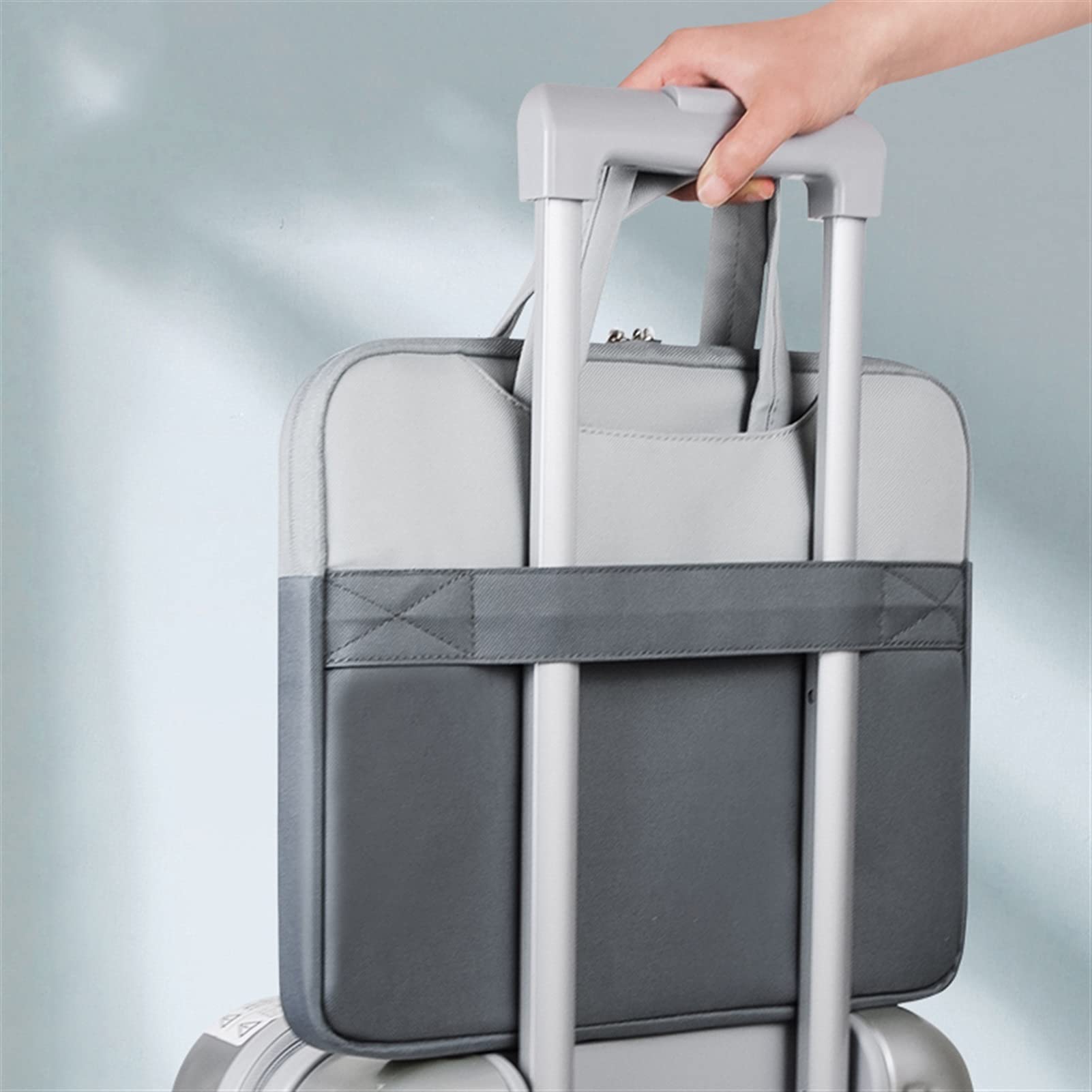 Torba na laptopa Rękawisko na laptopa Prosta i lekka torba na laptopa 15.6 Calowa Duże pojemność Torba na laptopa Zagęszczona wodoodporna tkanina odporna na wstrząsy i trwałe Komputerowa torba na rami