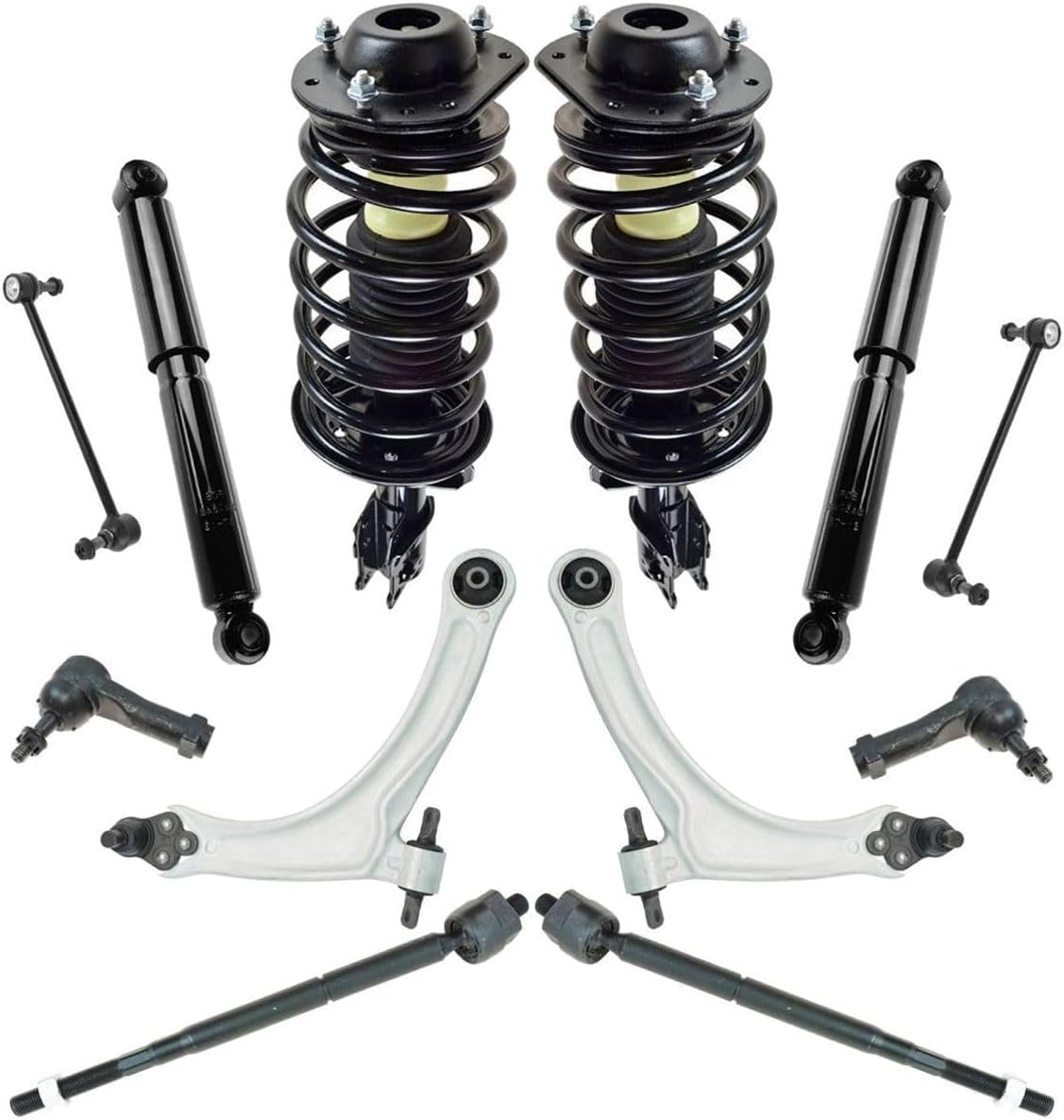 Strut Spring Shock Control Arm Sway Bar Tie Rod End for Chevy for HHR 2006-2011, for Pontiac for 2007-2009 G5 12pcs Steering & Suspension Kit Sealed