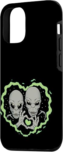 Miniatura 2 de iPhone 13 Pro Alien Funny Cute UFO Aliens Love Heart Case