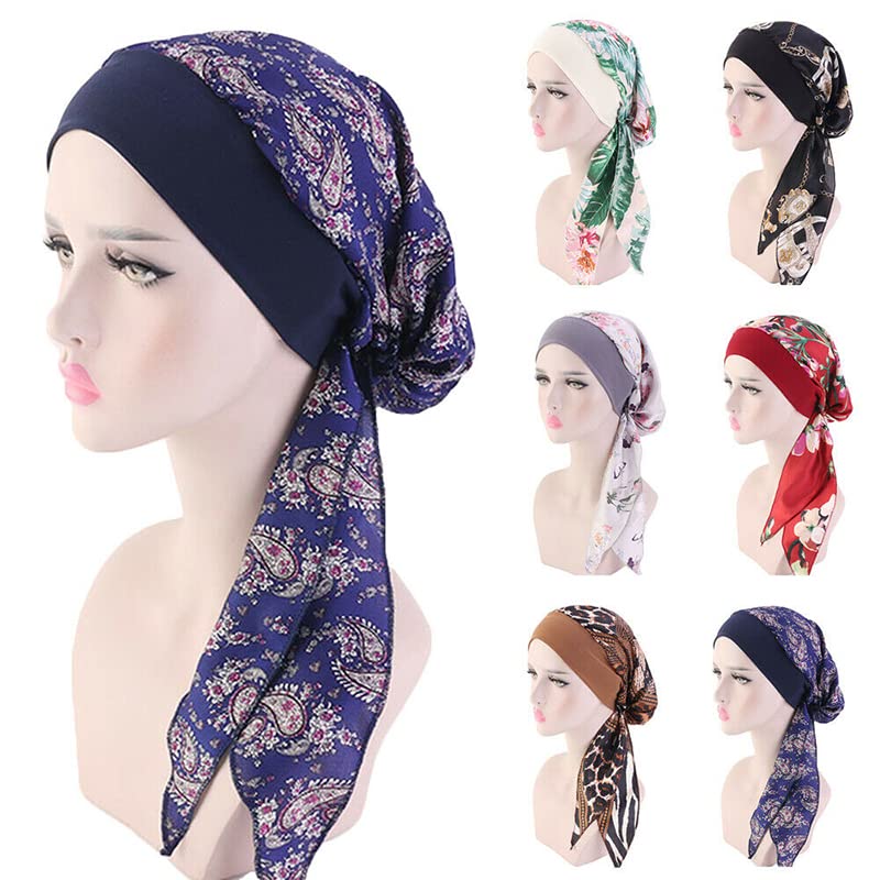 Donne Fiori Turbante Cappello Perdita Di Capelli Bandana Cancro Donne Fiori Turbante Cappello Perdita Di Capelli Bandana Cancro