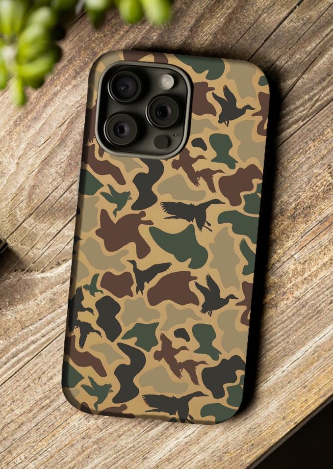 Generic Case Compatible with iPhone 16 Pro Max,Camo Camouflage Duck Phone Case for Men Girls Boy Kids Women,Dual-Layer Hard Shell Silicone Cover Shockproof Protective Case for iPhone 16 Pro Max - Image 6