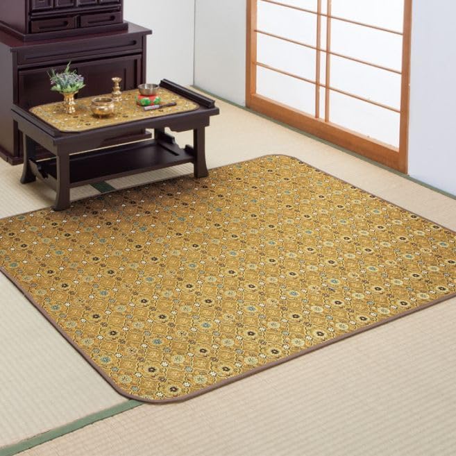 日本製 金襴紋織仏前マット 100&times;120cm