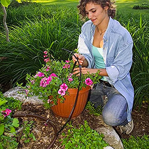 Hourleey 50 Feet Blank Distribution Tubing Irrigation Drip Hose, 1/4 Inch Drip Line #TOP2
