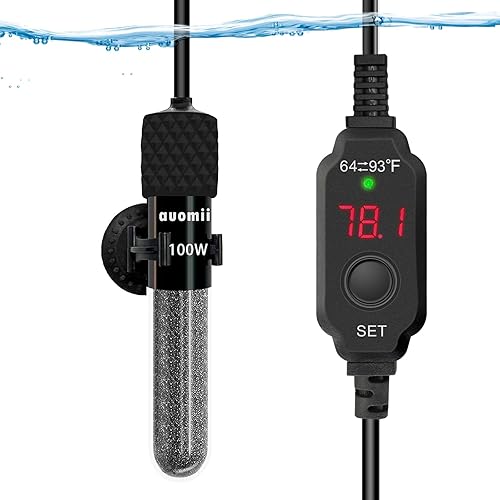 Pequeño calentador sumergible para acuario, mini calentador ajustable para pecera de 2550100150200300 vatios con controlador de temperatura externo,
