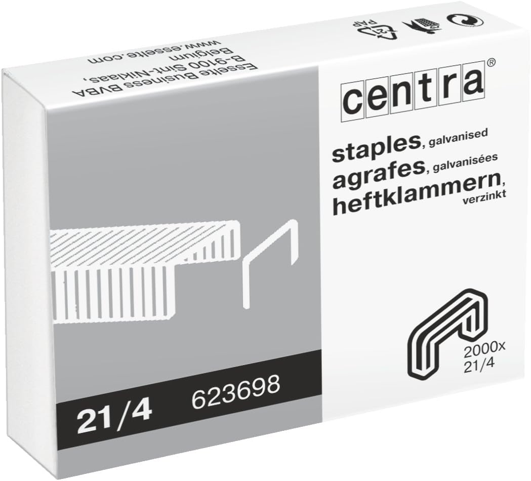 Centra Galvanised Staples - 21/4 mm, Box of 2000