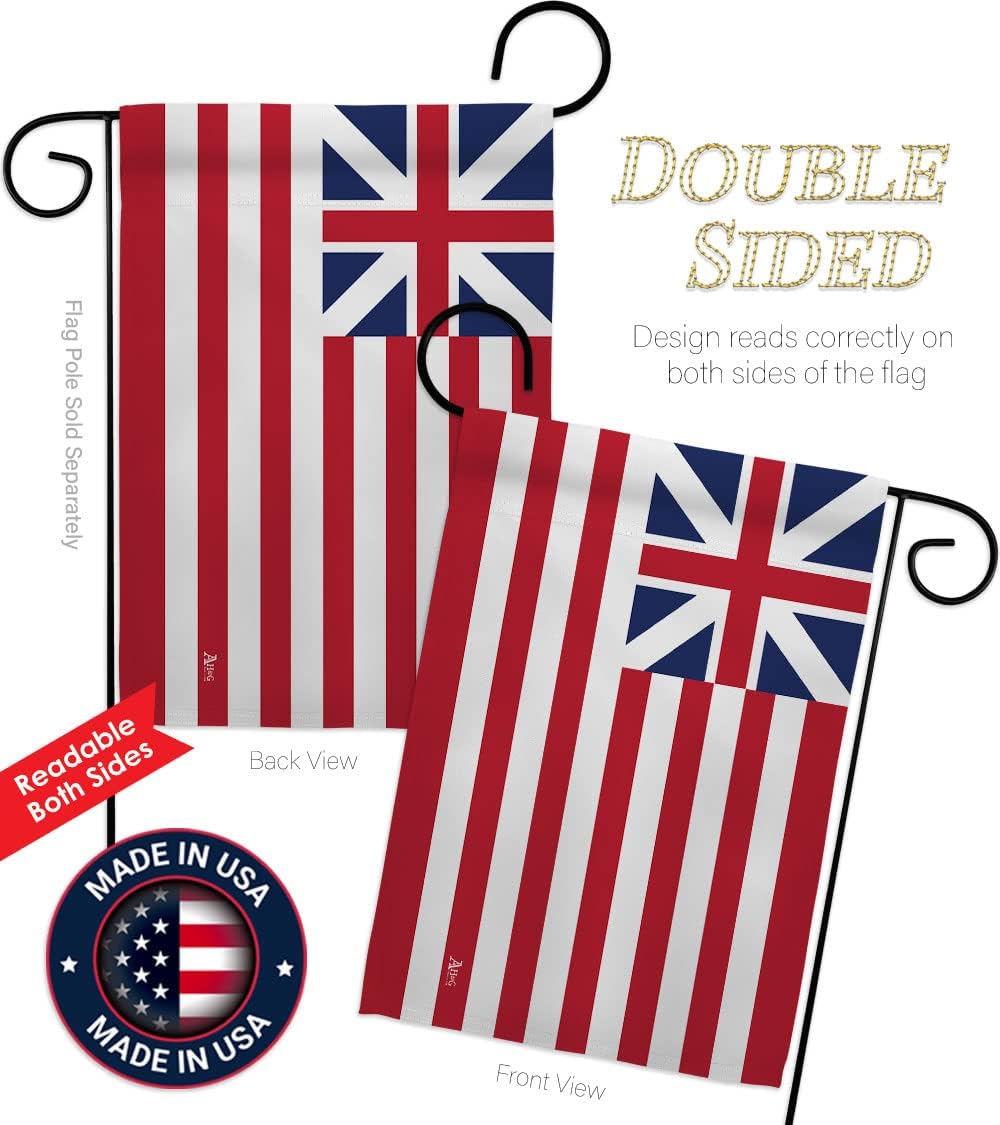 Grand Union Garden Flag - Regional Historical International Heritage Celebration Cultural Country Particular Area - House Decoration Banner Small Yard Gift Double-Sided Made in USA 13 X 18.5