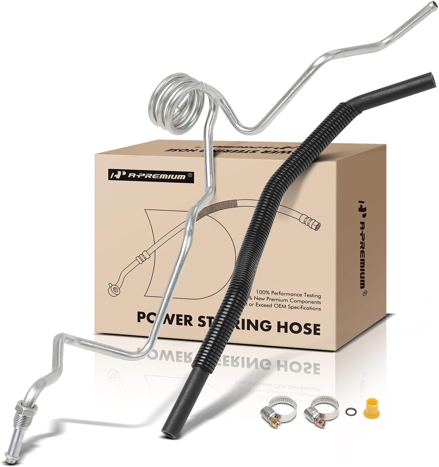 A-Premium Power Steering Return Hose Line Assembly Compatible with Buick LaCrosse, Allure, 2005 2006 2007 2008, with O-ring, Gear To Cooler