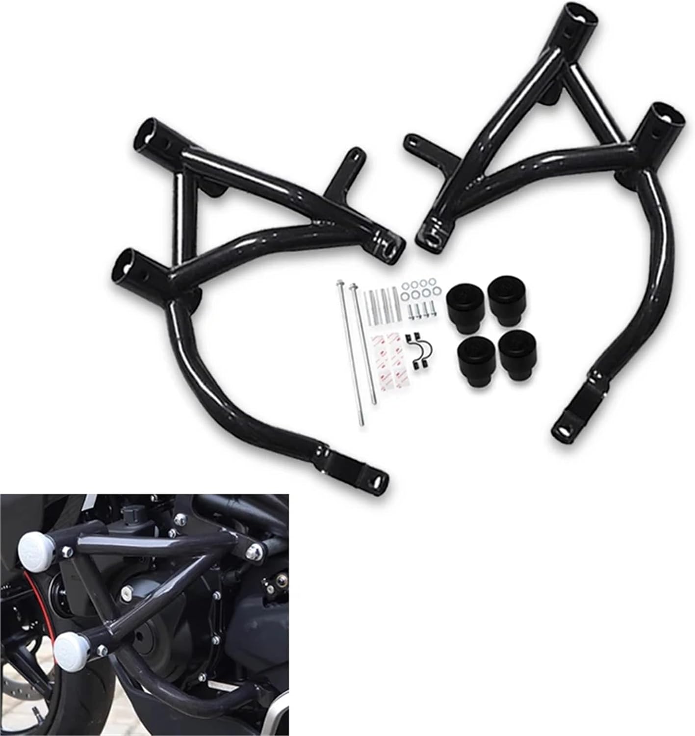 Motorcycl Accessories Bumper Guard Bar Anti-Fall And Anti-Collision 450/SR Fit For CFMOTO 450 NK Black(B-Black)