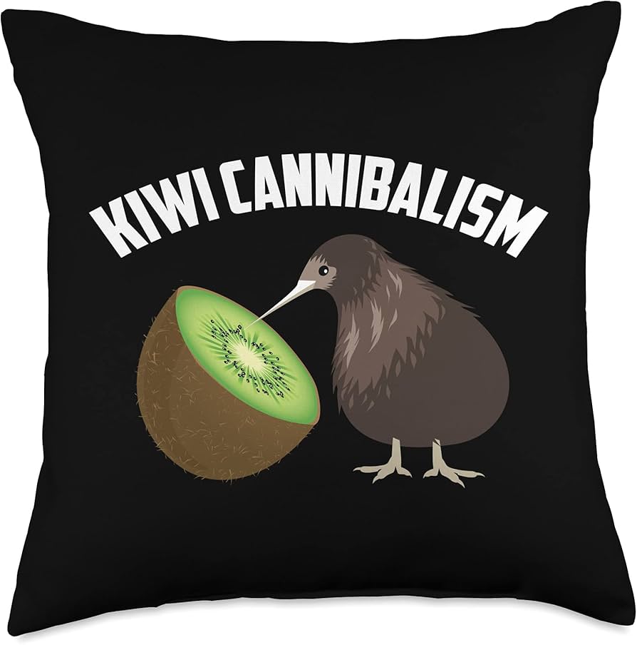 Amazon.com: Kiwi Cannibalism | Cute Cannibalistic Bird Gift Throw