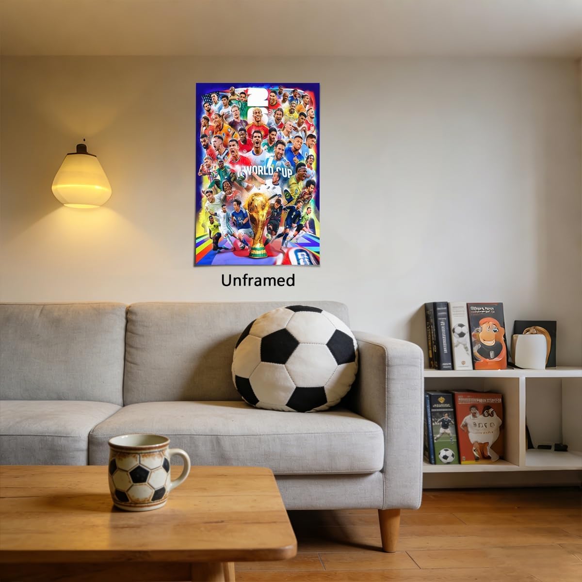 2026 World Cup Poster-Soccer Superstar Group Photo-Messi,Ronaldo Poster for Kids Room Bedroom Wall Decor-Picture Canvas Art Prints for Man Teens Boys Fans Gifts