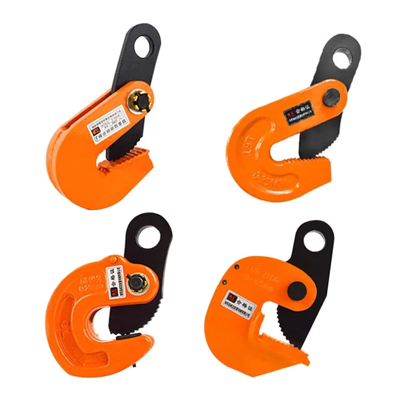 Mnmioio Cdh 3T Lifting Clamp, Lifting Clamps Flip Vertical Horizontal Heavy Duty Steel Board Crane Accessories 1T/2T/3T Plate Loading Hook(Cdh 3T)