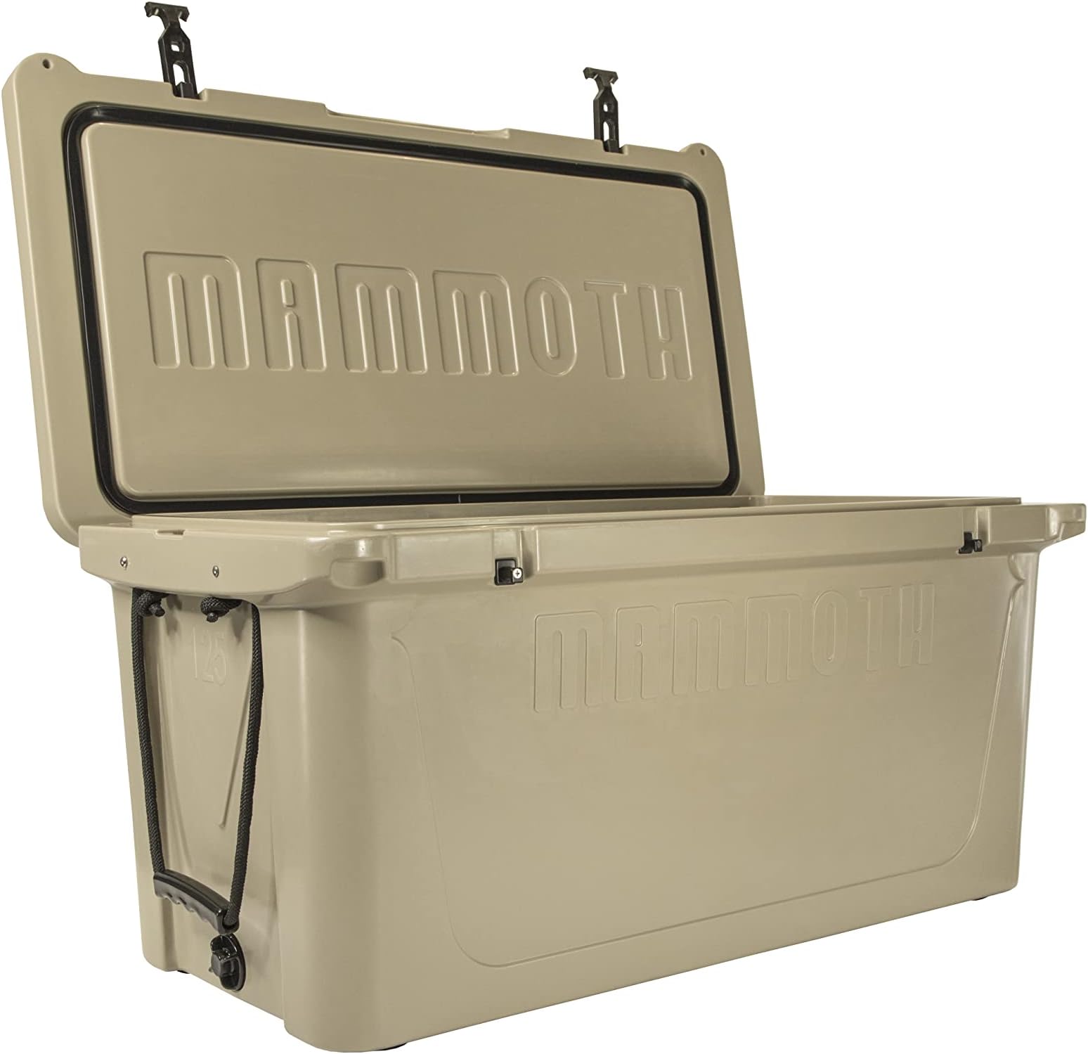 Ranger 125 Cooler, Insulated Hard Ice Chest with 125 Quart Capacity, Holds 104 Cans, Great for Large Boats, Elk Hunting, Catering, Tan