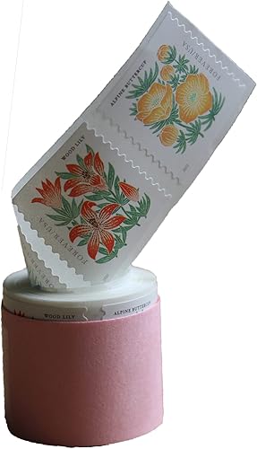 Mountain Flora Flower US First Class Forever - Sellos postales para celebrar bodas de belleza (1 bobinarollo de 100)