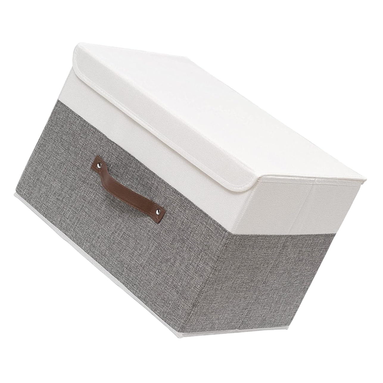 Organisateur de placard beige en tissu pliable pour ranger vêtements et chaussures